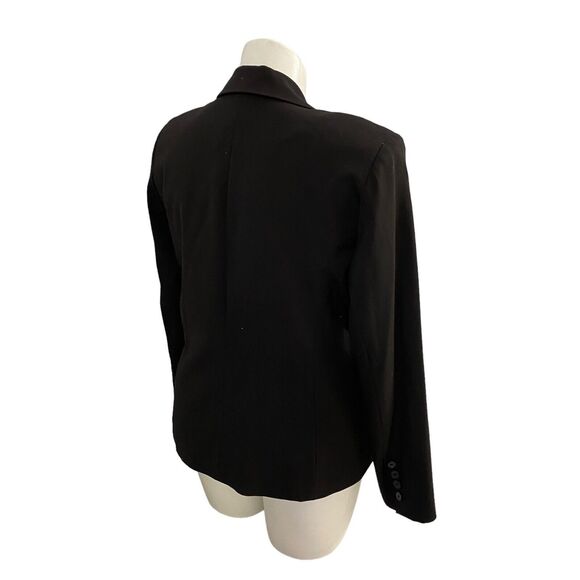 Charter Club Blazer Womens 16 Black Basic Capsule Minimalist Work Office Jacket - Picture 8 of 16